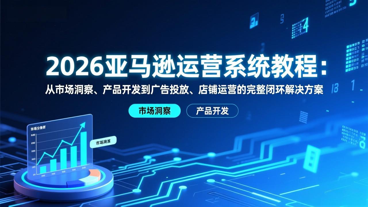 2026亚马逊运营系统教程：从市场洞察、产品开发到广告投放、店铺运营的完整闭环解决方案-985网创