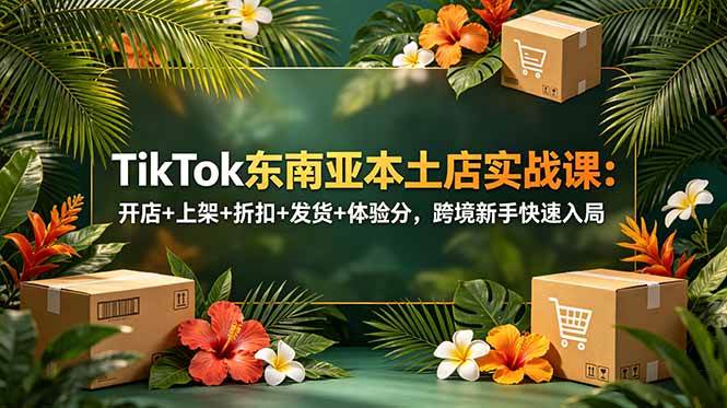 （18984期）TikTok东南亚本土店实战课：开店+上架+折扣+发货+体验分，跨境新手快速入局-985网创