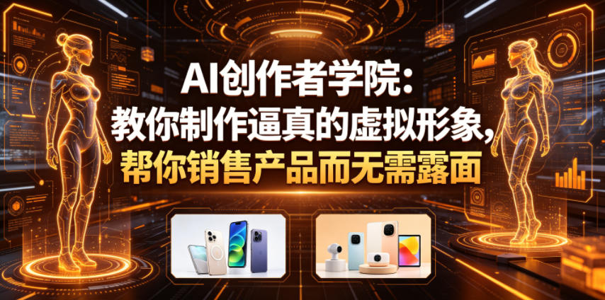 AI创作者学院：教你制作逼真的虚拟形象，帮你销售产品而无需露面【原创双语字幕】-985网创