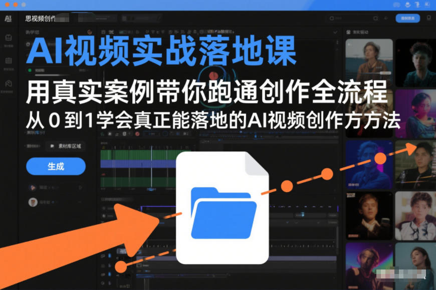 AI视频实战落地课，用真实案例带你跑通创作全流程，从0到1学会真正能落地的AI视频创作方法-985网创