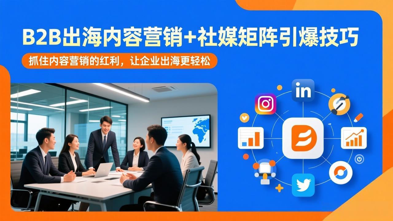 B2B出海内容营销+社媒矩阵引爆技巧：抓住内容营销的红利，让企业出海更轻松-985网创