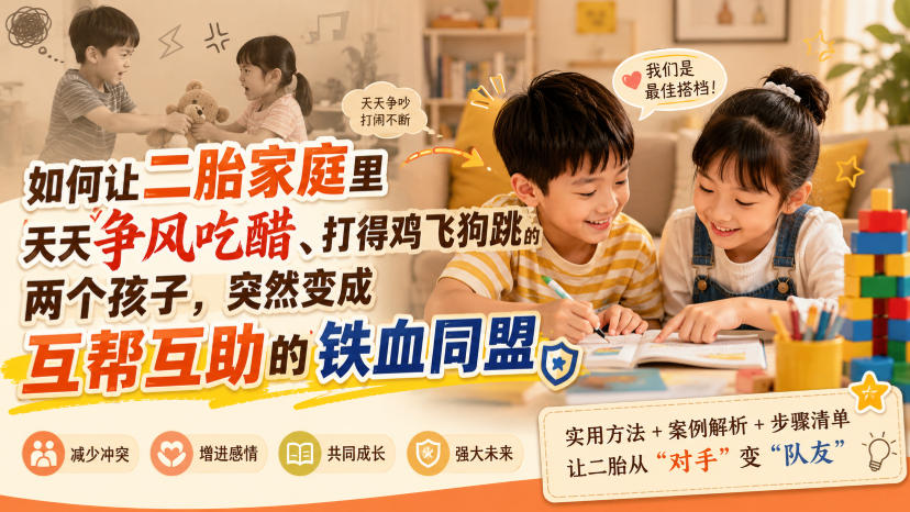付费文章：如何让二胎家庭里天天争风吃醋、打得鸡飞狗跳的两个孩子，突然变成互帮互助的铁血同盟？-985网创