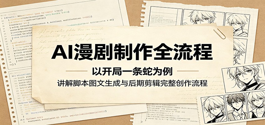 AI漫剧制作全流程：以开局一条蛇为例，讲解脚本图文生成与后期剪辑完整创作流程-985网创