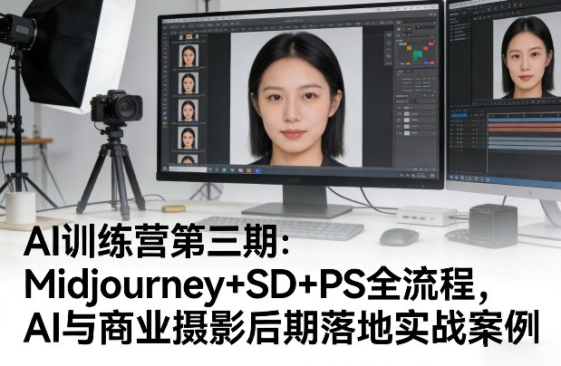 AI训练营第三期：Midjourney+SD+PS全流程，AI与商业摄影后期落地实战案例-985网创