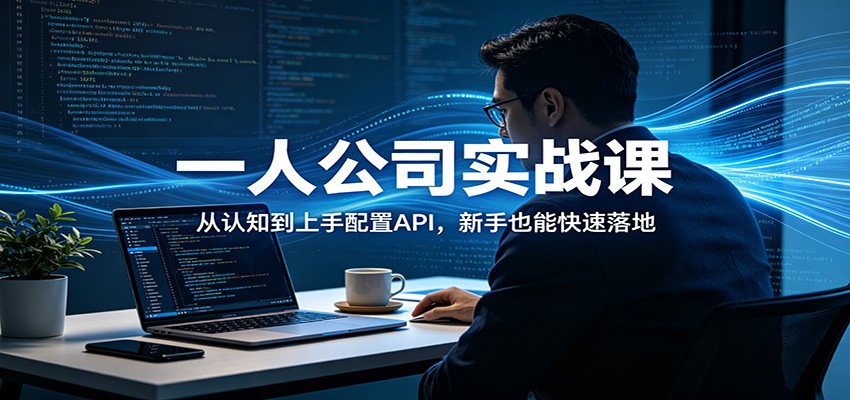 一人公司实战课：从认知到上手配置API，新手也能快速落地-985网创