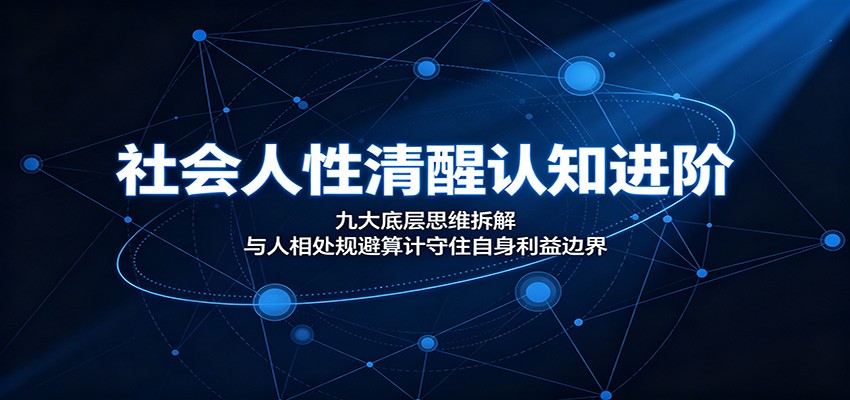 社会人性清醒认知进阶：九大底层思维拆解，与人相处规避算计守住自身利益边界-985网创