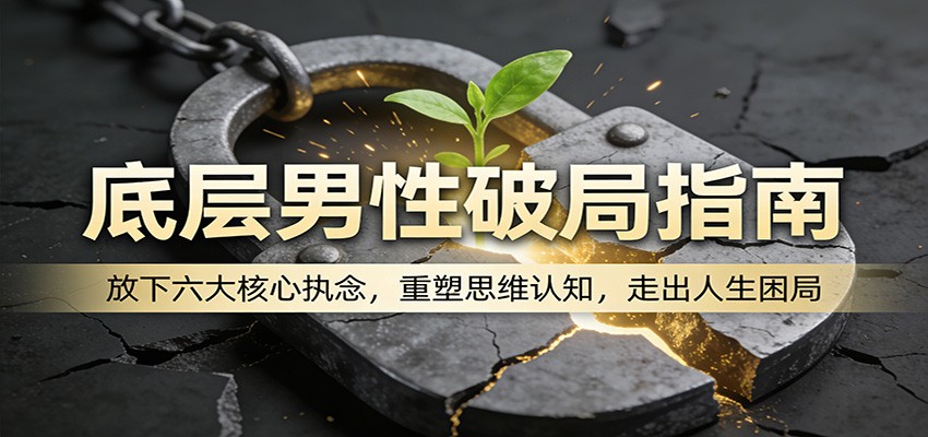 底层男性破局指南：放下六大核心执念，重塑思维认知，走出人生困局-985网创