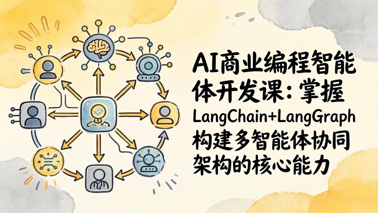 AI商业编程智能体开发课：掌握LangChain+LangGraph构建多智能体协同架构的核心能力-985网创