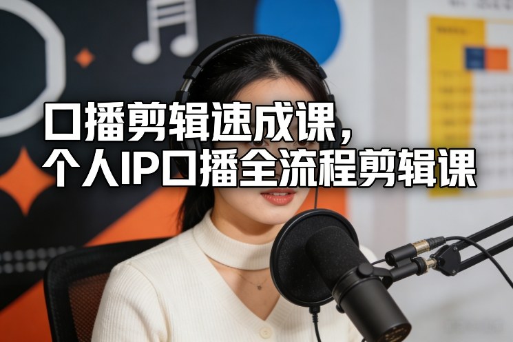 口播剪辑速成课，个人IP口播全流程剪辑课-985网创