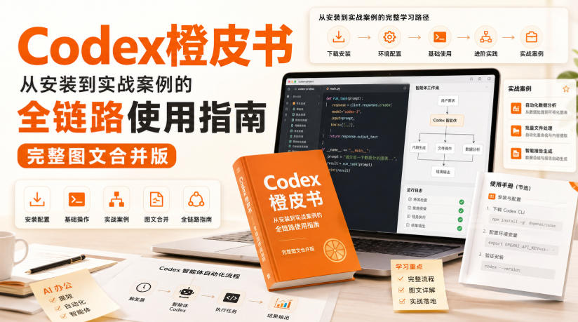 Codex橙皮书，从安装到实战案例的全链路使用指南，完整图文合并版-985网创
