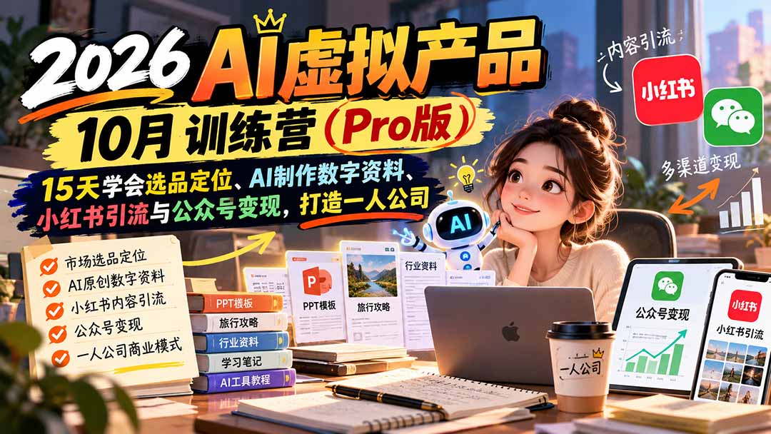 2026AI虚拟产品10月训练营(Pro版-985网创