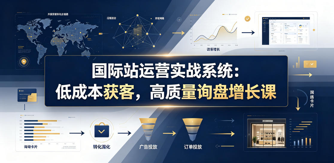 国际站运营实战系统：低成本获客，高质量询盘增长课（更新26年）-985网创