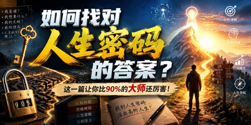 付费文章：如何找对人生密码的答案？这一篇让你比90%的大师还厉害！-985网创