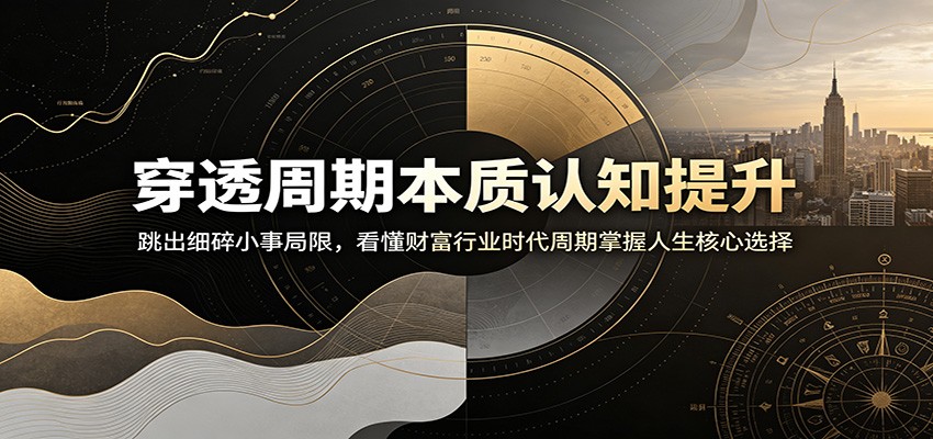 穿透周期本质认知提升：跳出细碎小事局限，看懂财富行业时代周期掌握人生核心选择-985网创
