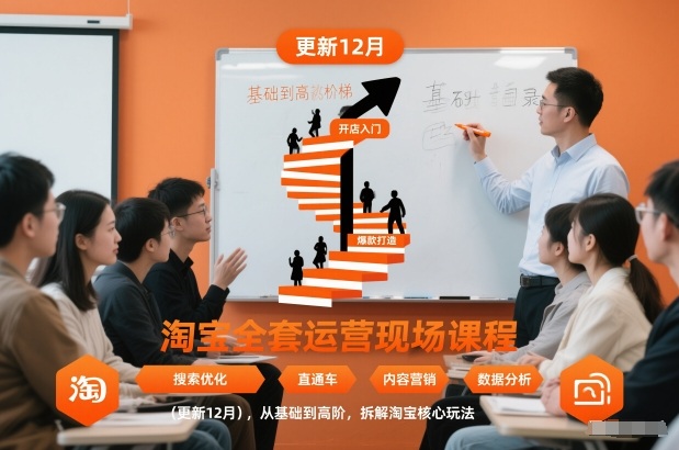 淘宝全套运营现场课程(更新12月)，从基础到高阶，拆解淘宝核心玩法-985网创