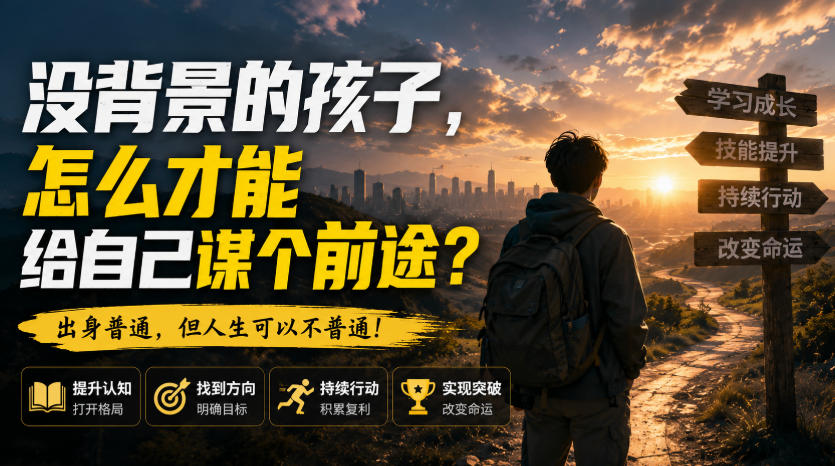 付费文章：没背景的孩子，怎么才能给自己谋个前途？-985网创