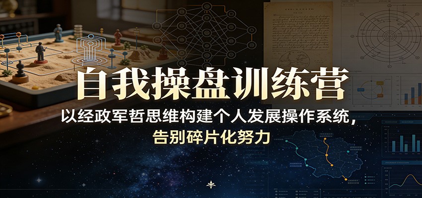 自我操盘训练营：以经政军哲思维构建个人发展操作系统，告别碎片化努力-985网创