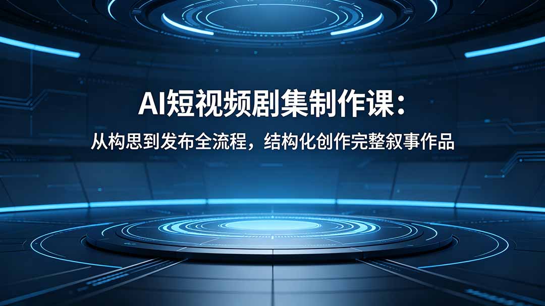 AI短视频剧集制作课：从构思到发布全流程，结构化创作完整叙事作品-985网创