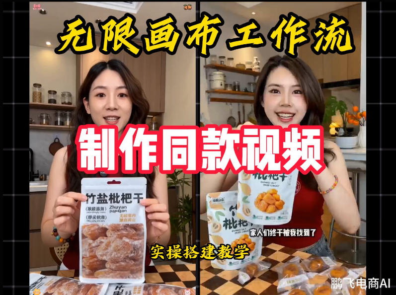 无限画布工作流一键复刻爆款带货视频，实操搭建，操作简单-985网创