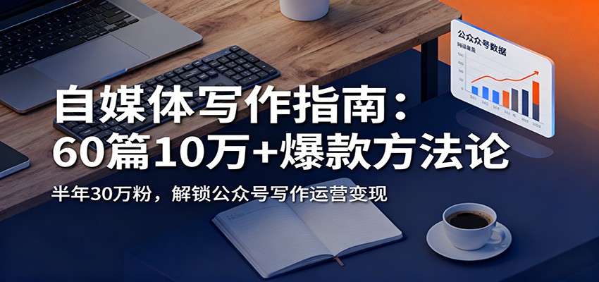 自媒体写作指南：60篇10万+爆款方法论，半年30万粉，解锁公众号写作运营变现-985网创