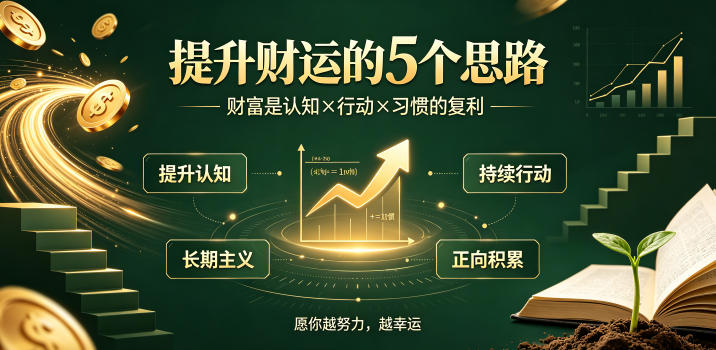 付费文章：提升财运的5个思路——财富是认知x行动x习惯的复利，愿你越努力，越幸运-985网创