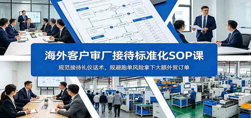 海外客户审厂接待标准化SOP课：规范接待礼仪话术，规避跑单风险拿下大额外贸订单-985网创