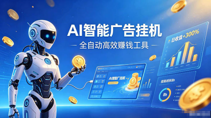 AI智能广告挂G，在家自动賺收益，全程无需人工操作、不用直播、不用拉人【揭秘】-985网创