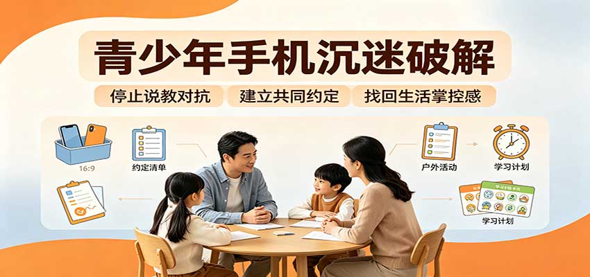 青少年手机沉迷破解：跳出管控说教思维，六步法引导孩子夺回注意力掌控权-985网创