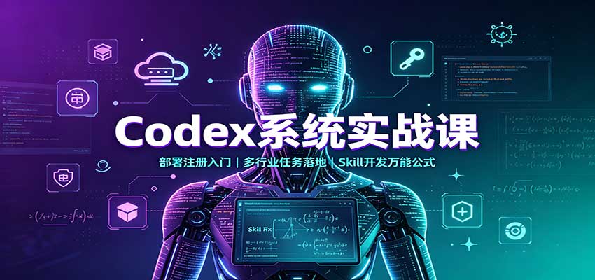 Codex系统实战课：部署注册入门，多行业任务落地，Skill开发万能公式-985网创