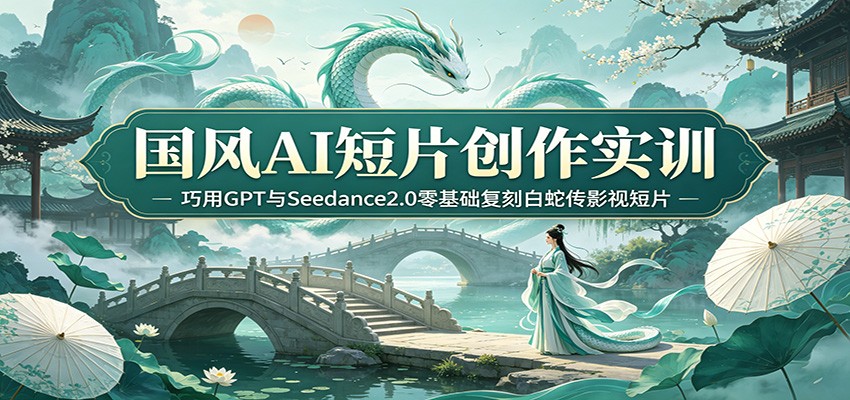 国风AI短片创作实训：巧用GPT与Seedance2.0零基础复刻白蛇传影视短片-985网创