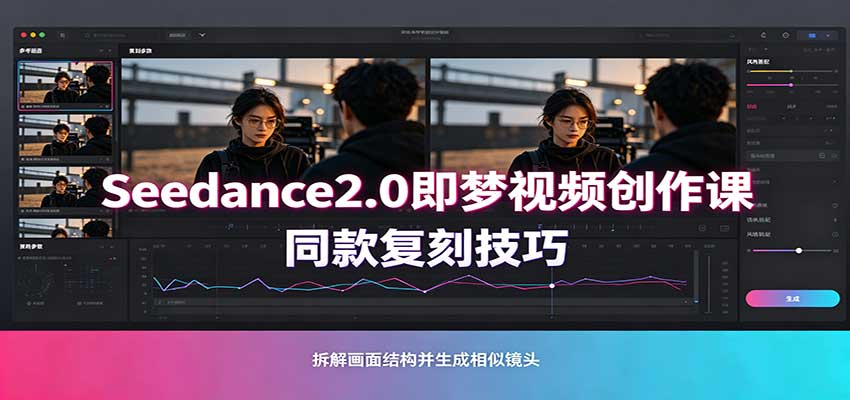 Seedance2.0即梦视频创作课：剧本式视频制作，同款复刻技巧，多行业案例落地教学-985网创