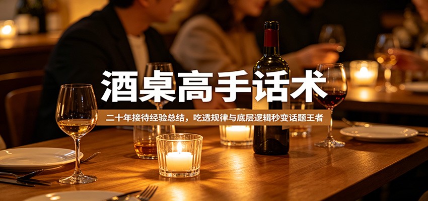 酒桌高手话术：二十年接待经验总结，吃透规律与底层逻辑秒变话题王者-985网创