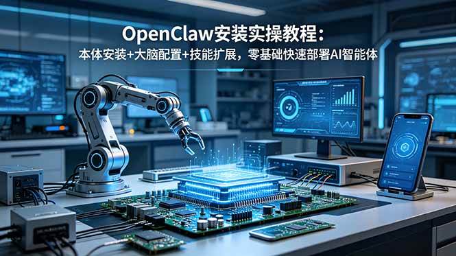 （18982期）OpenClaw安装实操教程：本体安装+大脑配置+技能扩展，零基础快速部署AI智能体-985网创