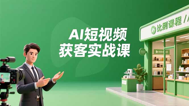 AI短视频获客实战课，数字人创作、实体行业应用、精准引流，30天获取客源月入6万+-985网创
