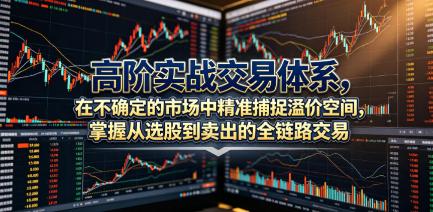 高阶实战交易体系，在不确定的市场中精准捕捉溢价空间，掌握从选股到卖出的全链路交易心法（更新6月）-985网创
