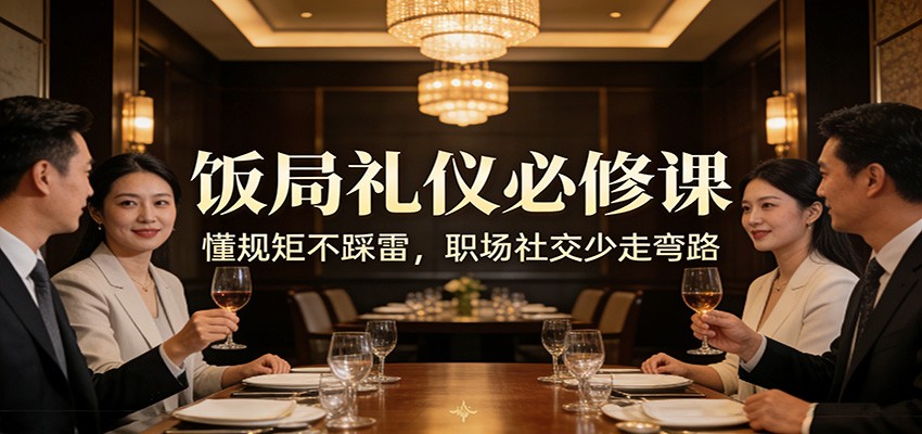 公众号收费文章：《饭局礼仪必修课：懂规矩不踩雷，职场社交少走弯路》-985网创