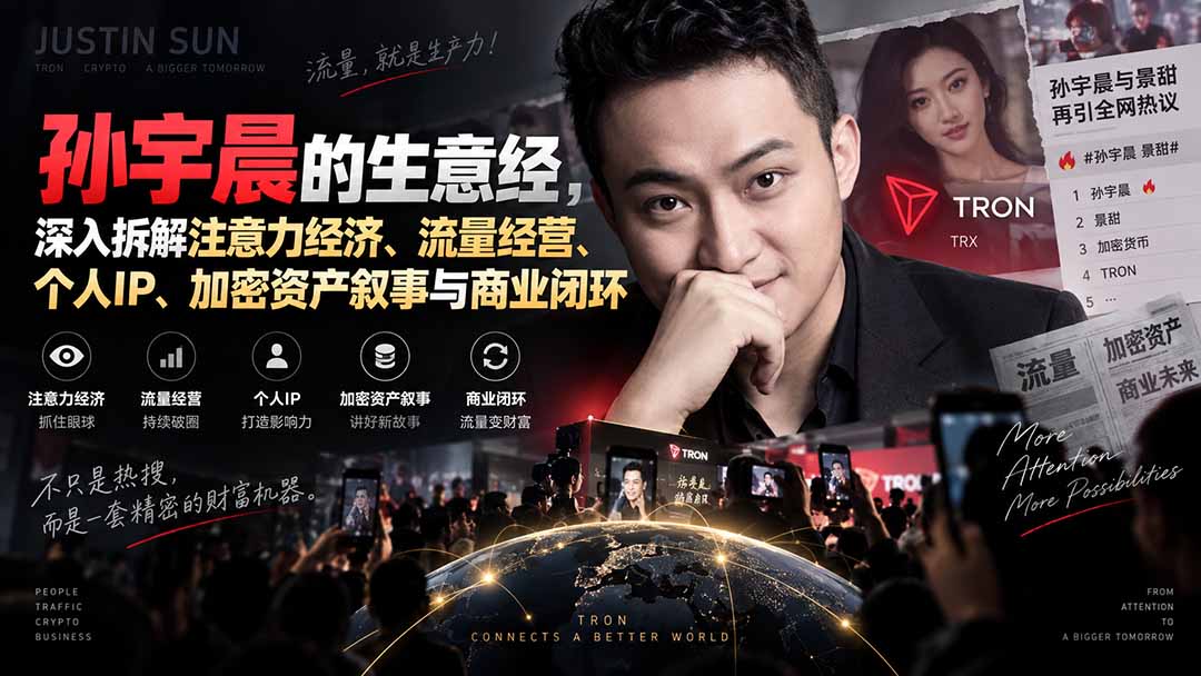 某星球精华文章——孙宇晨的生意经，深入拆解注意力经济、流量经营、个人IP、加密资产叙事与商业闭环-985网创