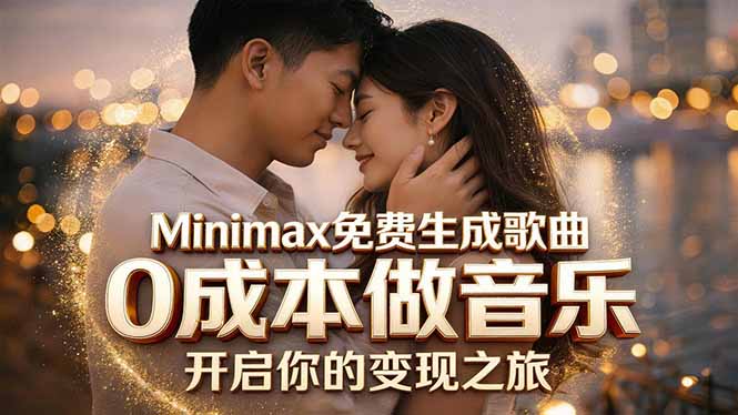 Minimax免费生成歌曲实测！0成本做音乐，说唱流行Lofi一键生成-985网创