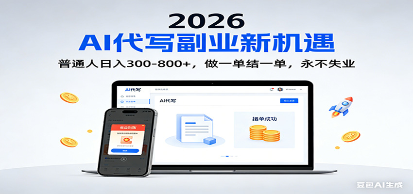 2026 副业首选！AI 代写日入 300-800，普通人0门槛，做一单结一单！-985网创