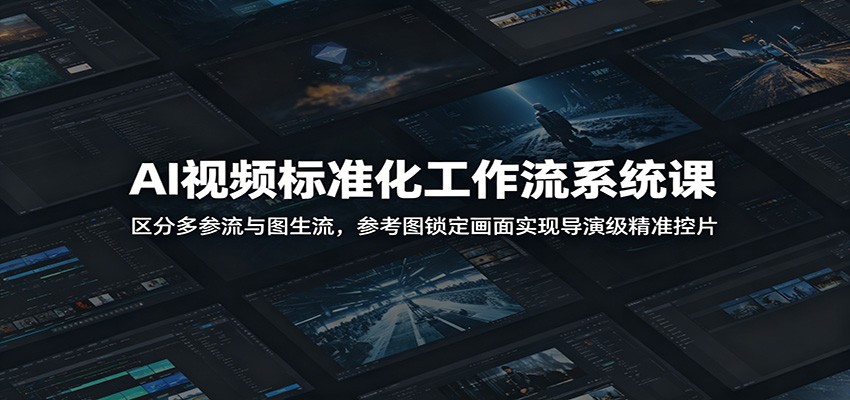 AI视频标准化工作流系统课：区分多参流与图生流，参考图锁定画面实现导演级精准控片-985网创