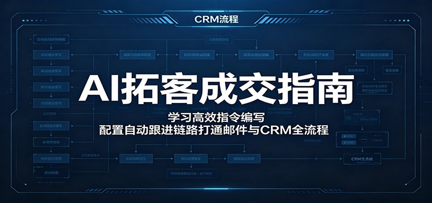 AI拓客成交指南：学习高效指令编写，配置自动跟进链路打通邮件与CRM全流程-985网创