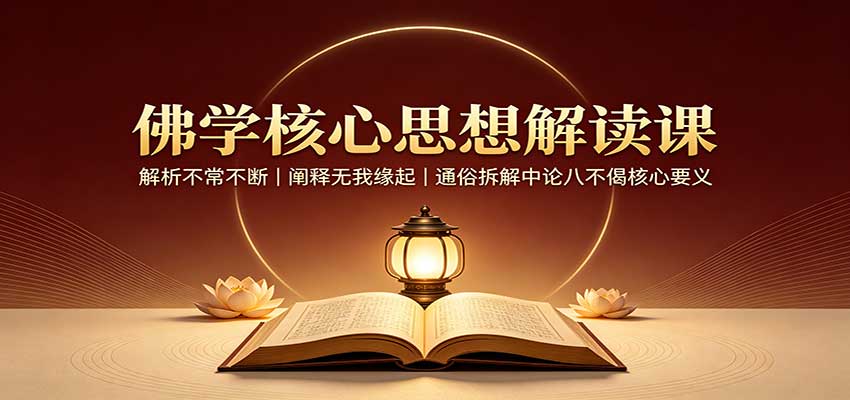 佛学核心思想解读课：解析不常不断，阐释无我缘起，通俗拆解中论八不偈核心要义-985网创