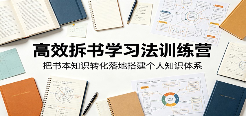 高效拆书学习法训练营，把书本知识转化落地搭建个人知识体系-985网创