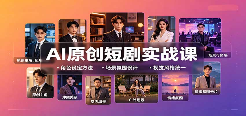 AI原创短剧实战课:从零搭建短剧创作全流程,批量产出可上线剧本-985网创