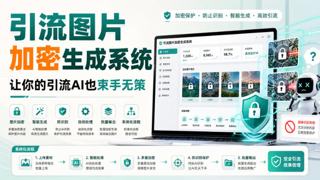 引流图片加密生成系统，让你的引流AI也束手无策-985网创