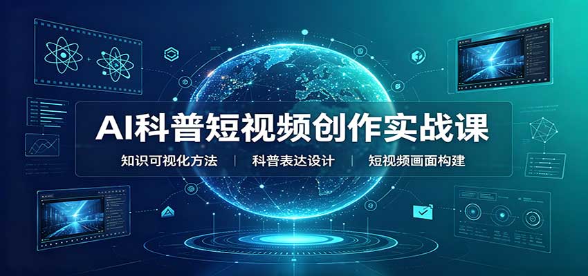 AI科普短视频创作实战课：配套要点文档，文案与视频提示词模板教学-985网创