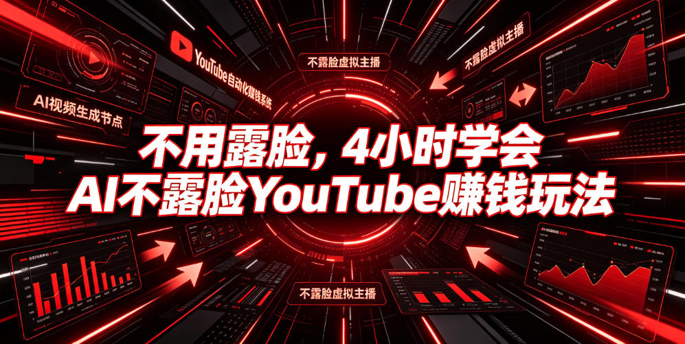不用露脸，4小时学会AI不露脸YouTube賺钱玩法【原创双语字幕】-985网创