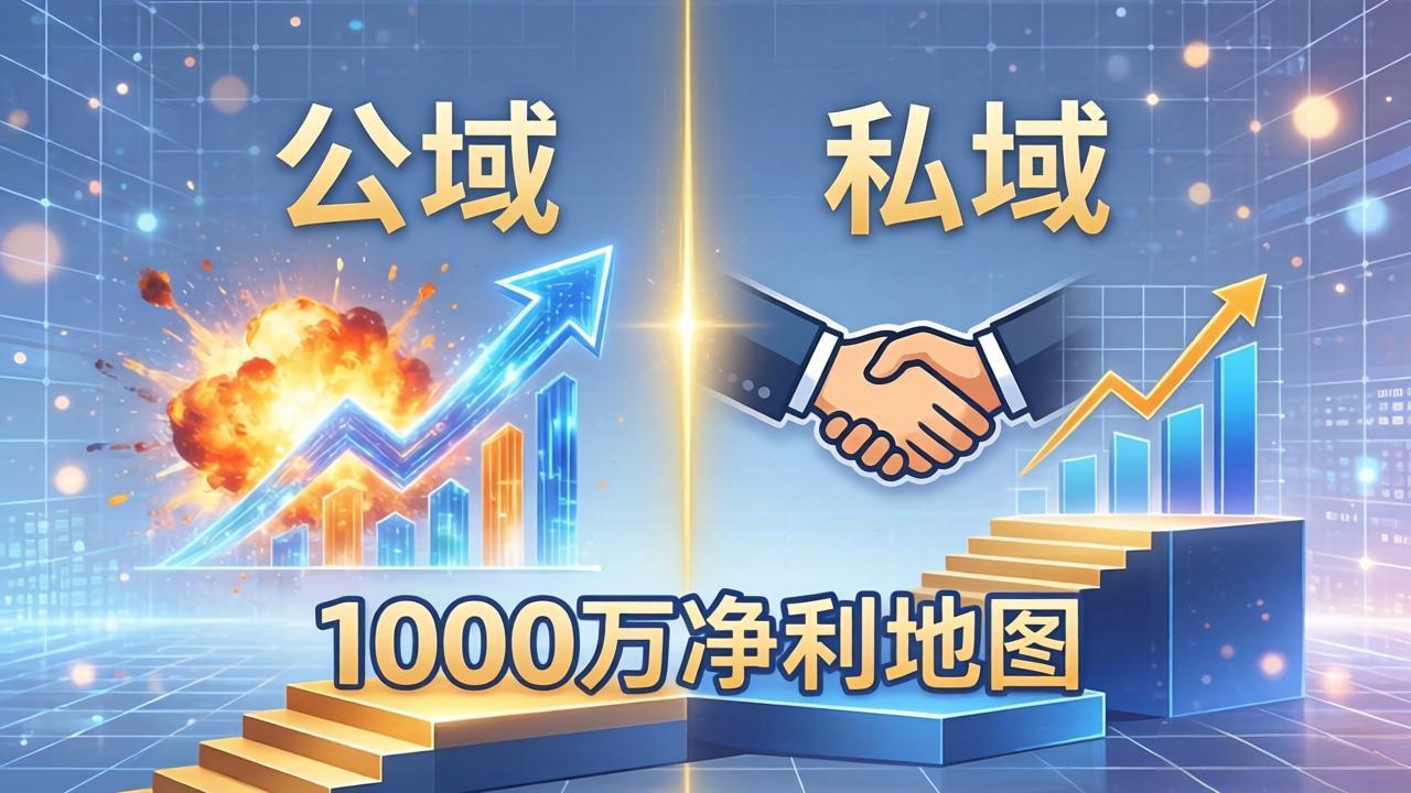 公域玩命出爆款，私域悄悄做成交：这套AI内训课，2026给你打通1000万净利的地图-985网创