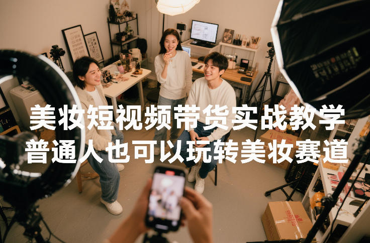 美妆短视频带货实战教学，普通人也可以玩转美妆赛道-985网创