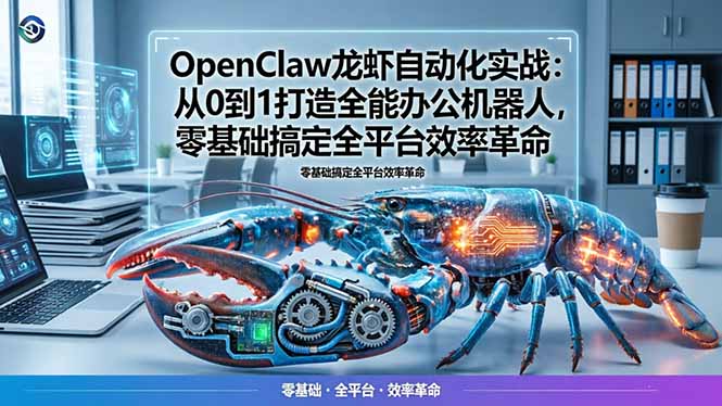 OpenClaw龙虾自动化实战：从0到1打造全能办公机器人，零基础搞定全平台效率革命-985网创